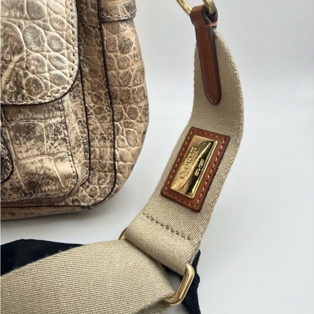 Lauren Ralph Lauren Medium Noa Croc-Embossed Leather Crossbody with Dust Bag - Picture 3 of 11